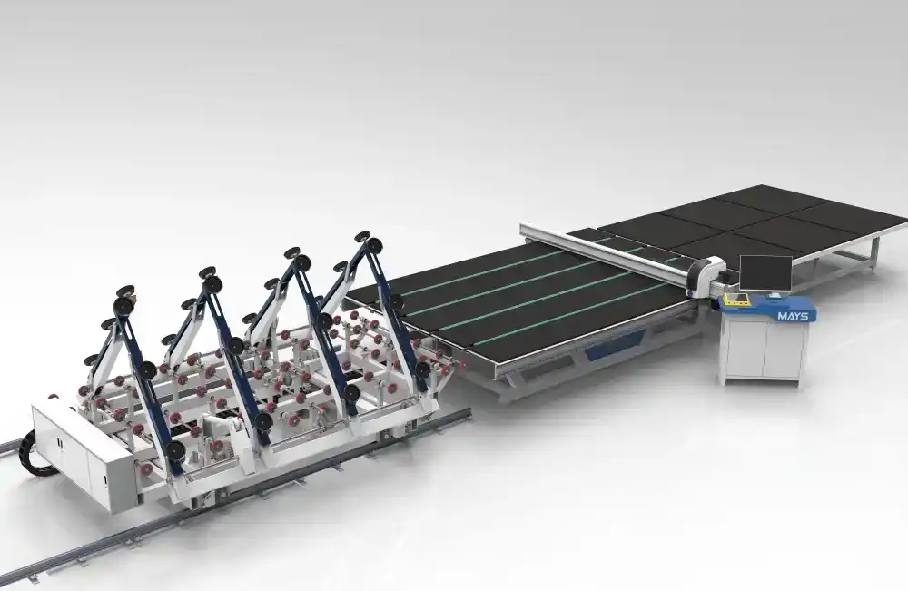 Auto glass cutting line